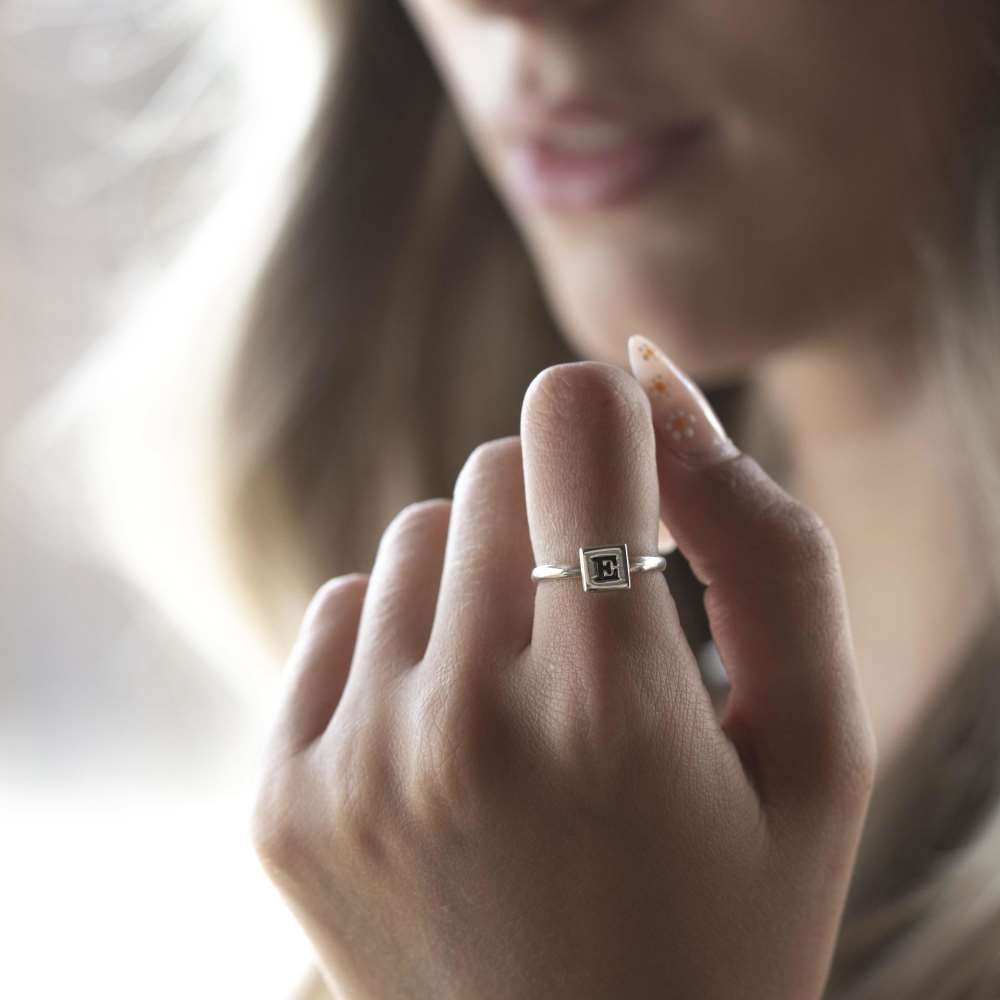 Midi Ring Set on a model - 2