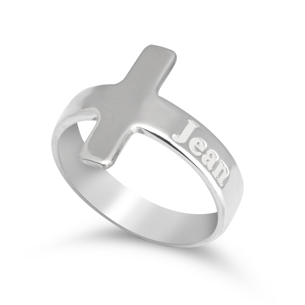 Personalised Cross Ring