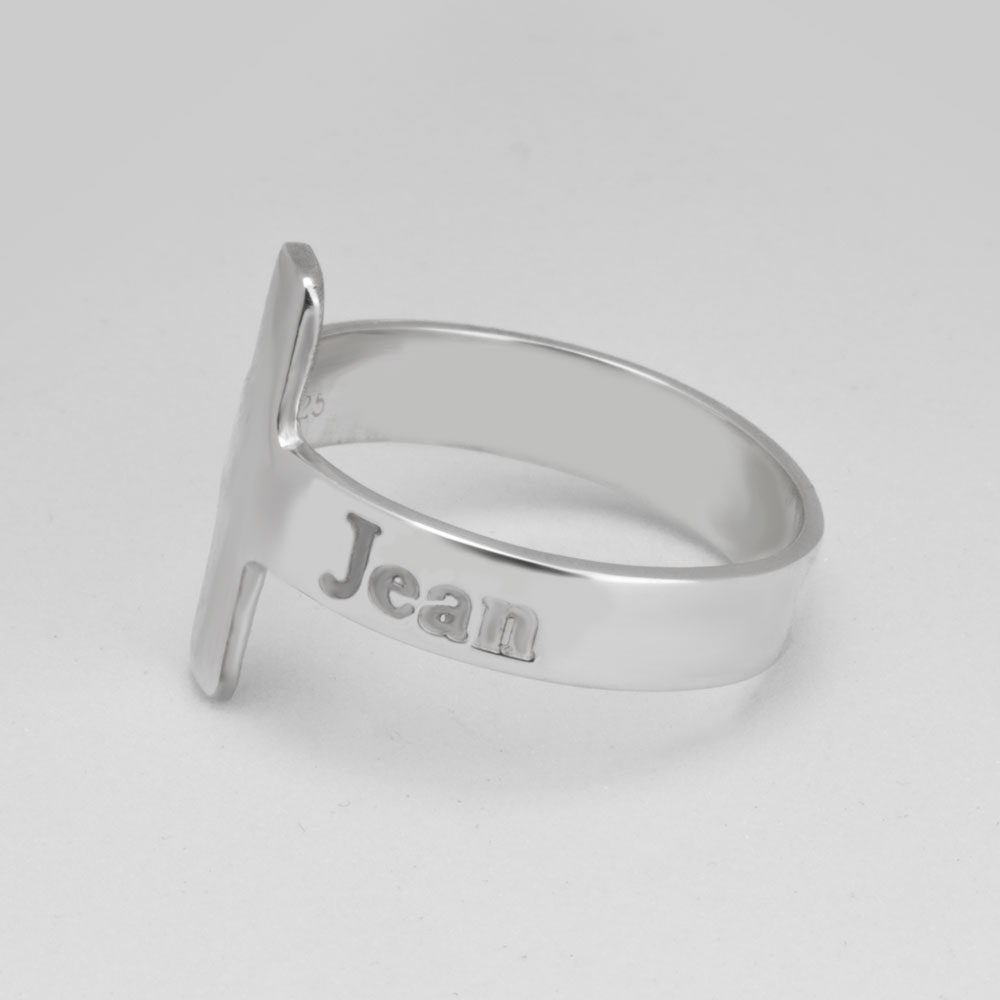 Personalised Cross Ring
