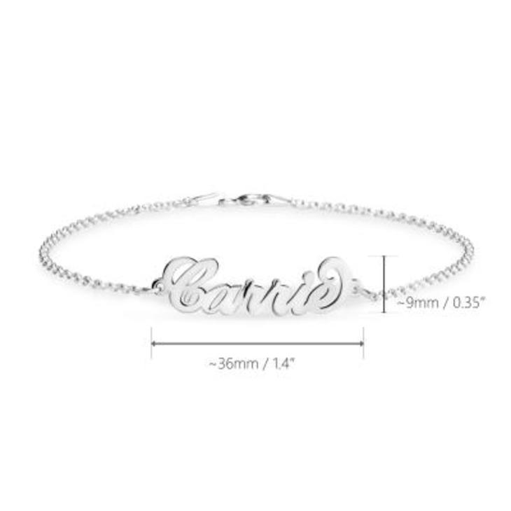 Carrie Style Name Bracelet information