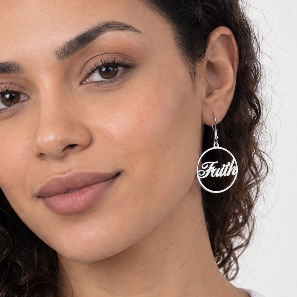 Name Hoop Earrings