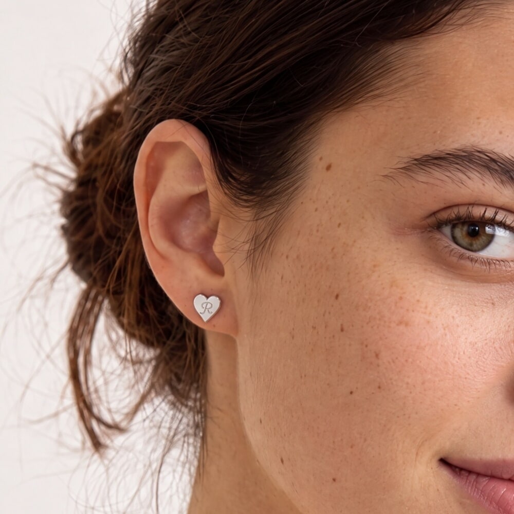 Heart Stud Earrings