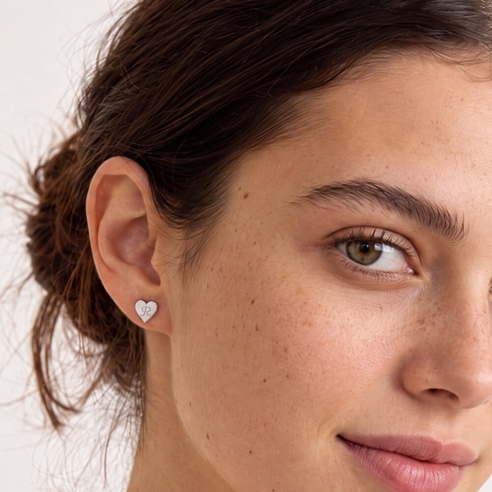 Heart Stud Earrings