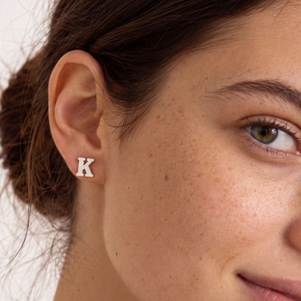 Letter Stud Earrings