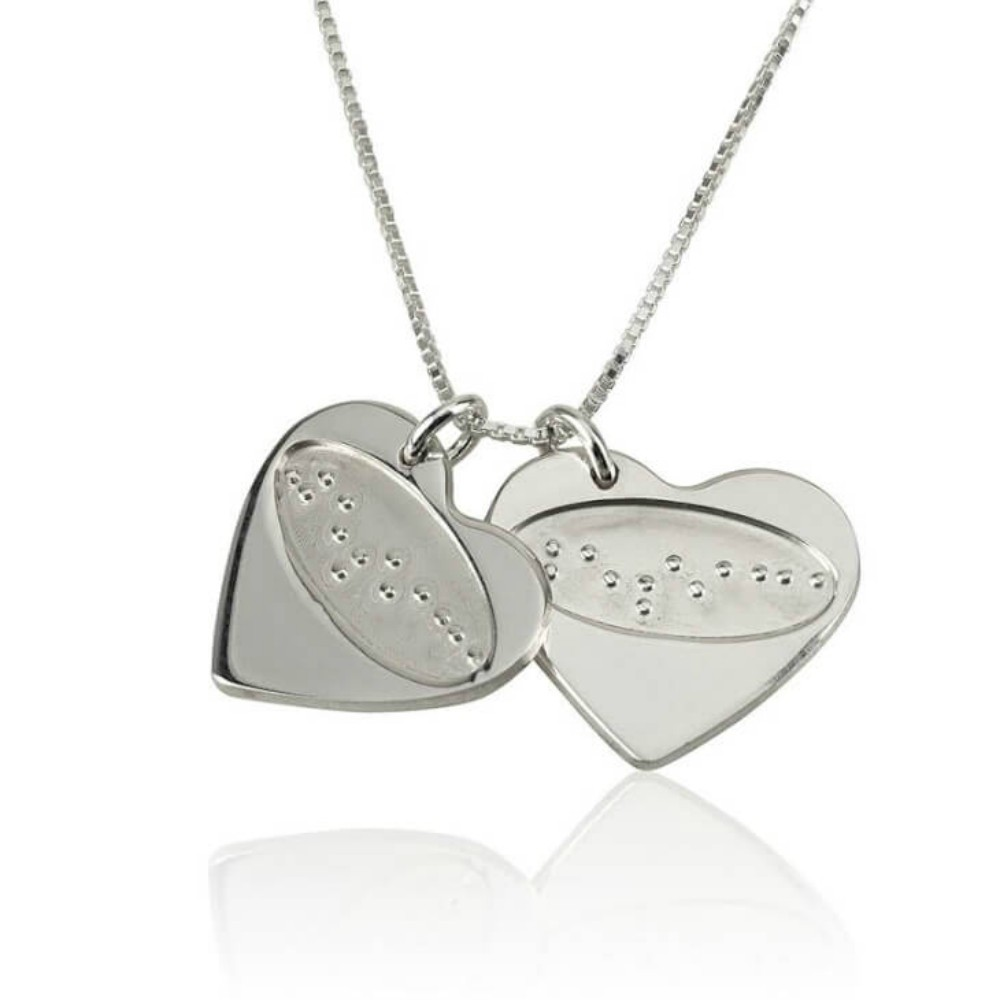 I Love You in Braille Heart Necklace