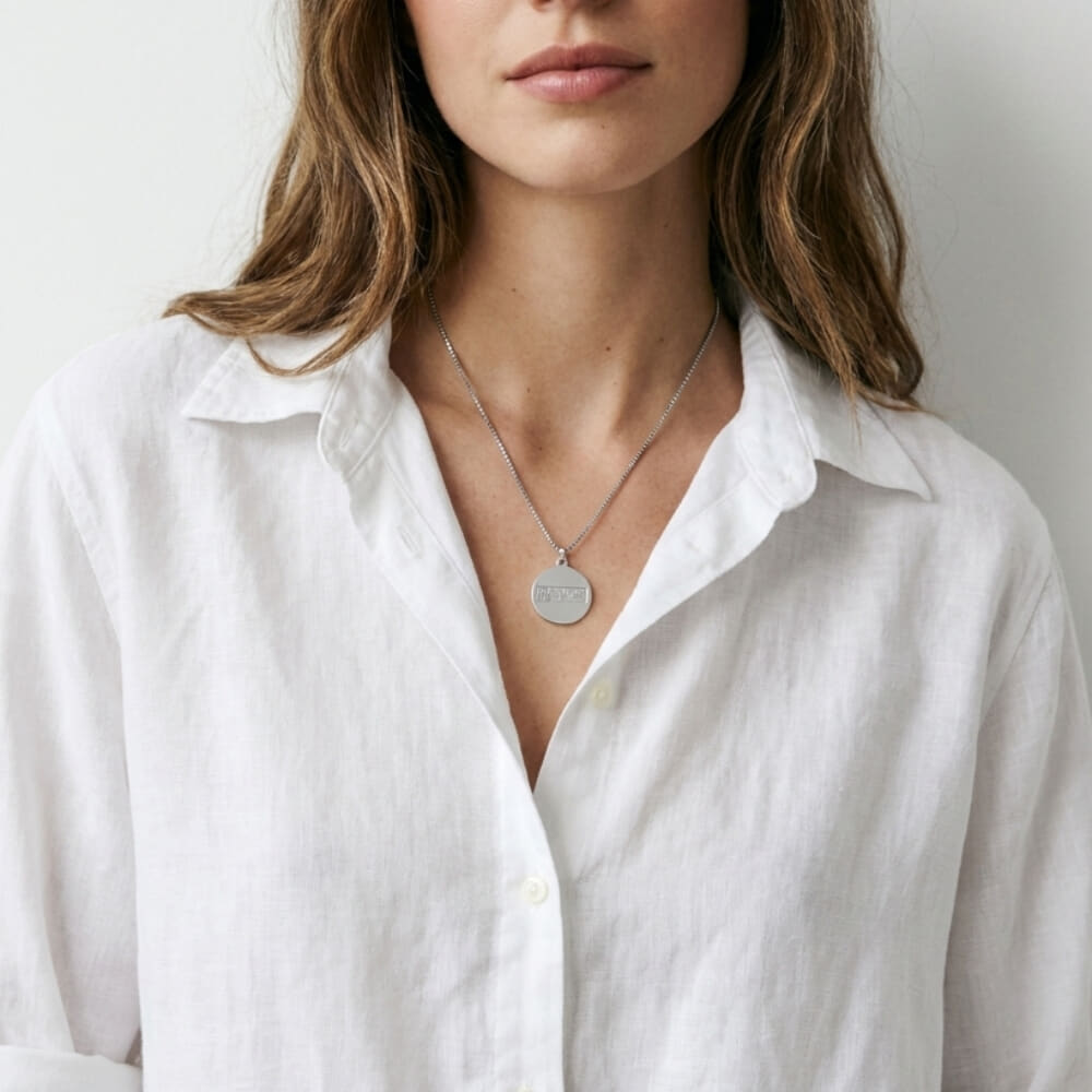 Braille Disc Necklace