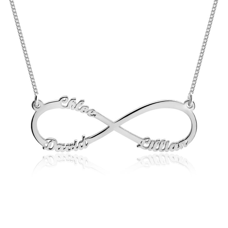 Infinity Necklace with Names - Picture 3