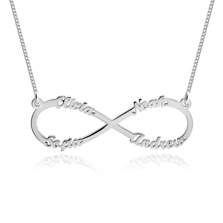 Infinity Necklace with Names - Picture 4