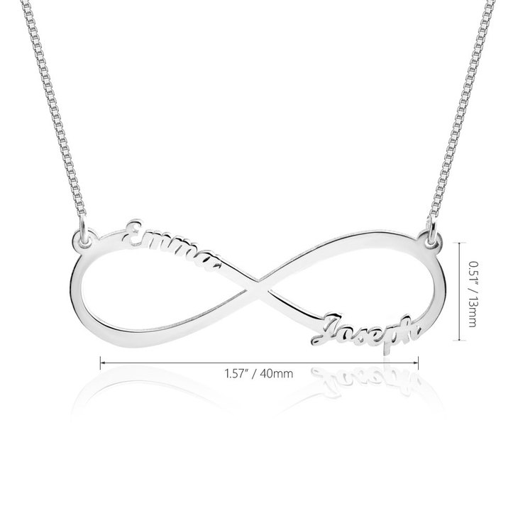 Infinity Necklace with Names information