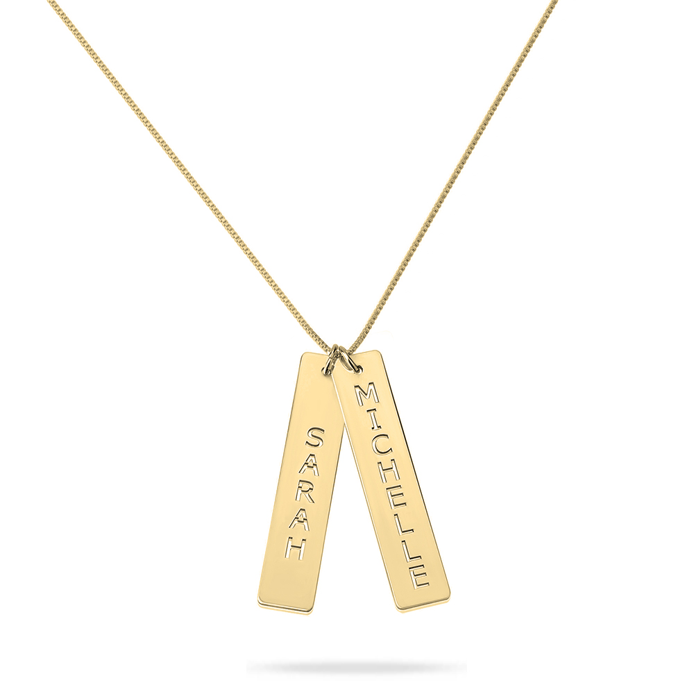 Vertical Double Bar Necklace