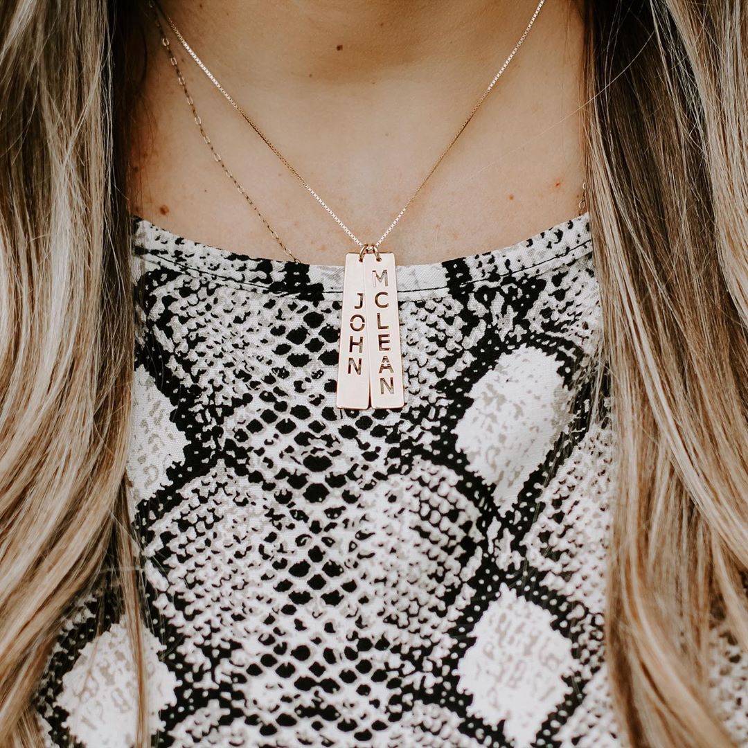 Vertical Double Bar Necklace