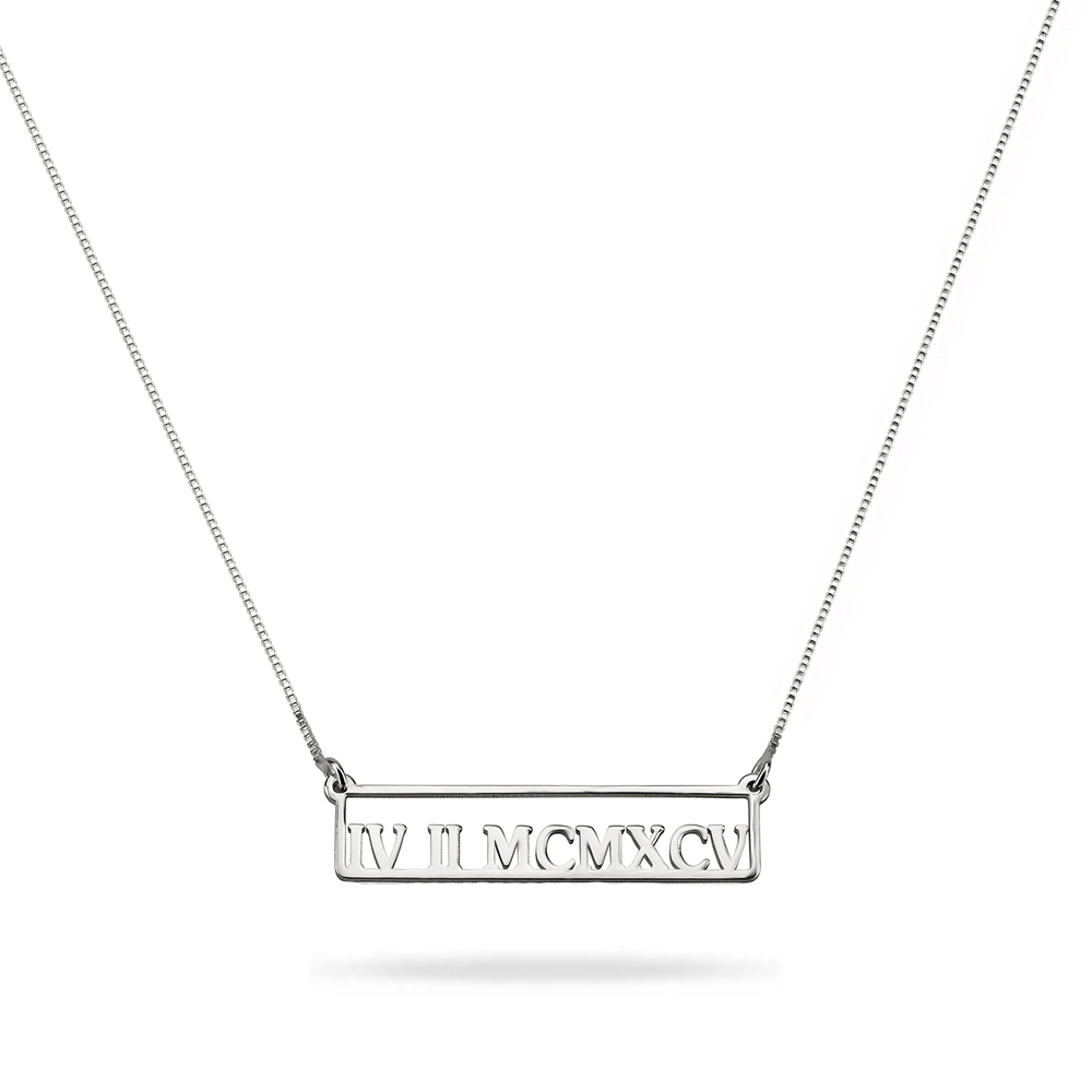 Personalised Roman Numeral Necklace