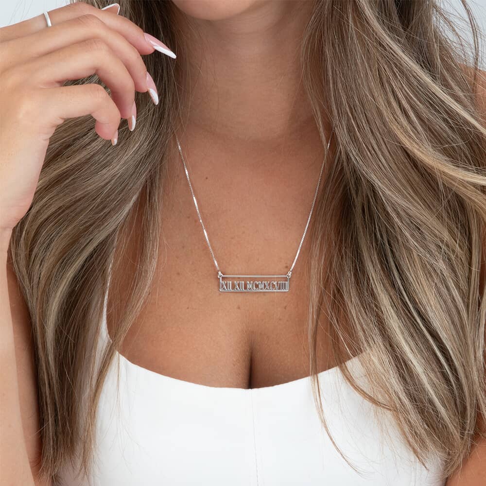 Personalised Roman Numeral Necklace