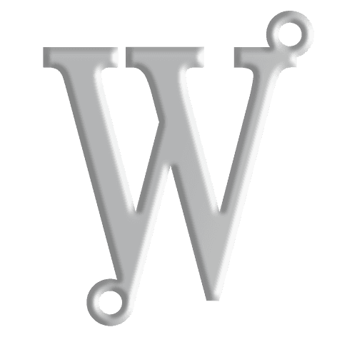 W Initial Pendant