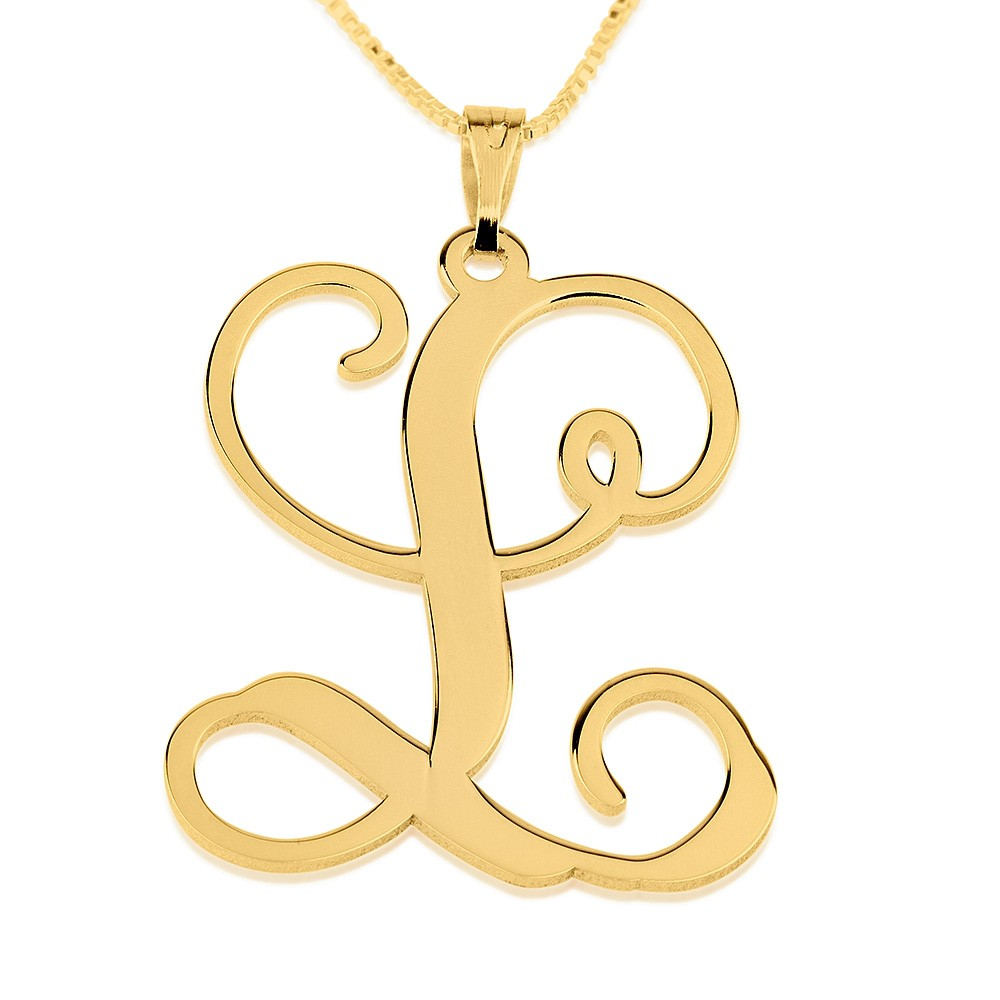 Script Initial Necklace