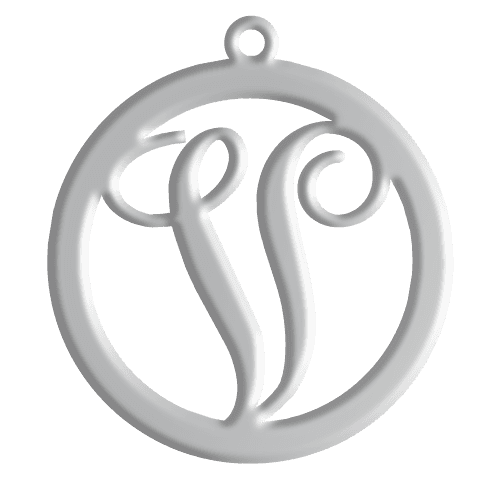 V Initial Pendant