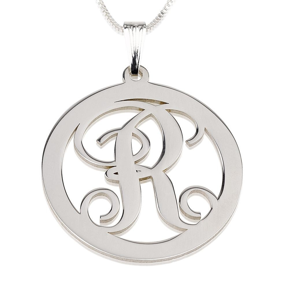 Circle Initial Necklace