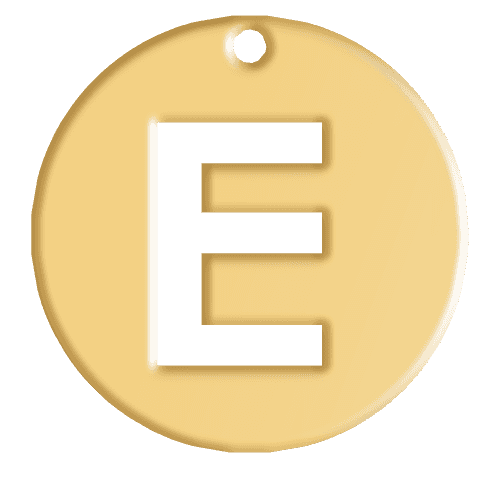E Initial Pendant