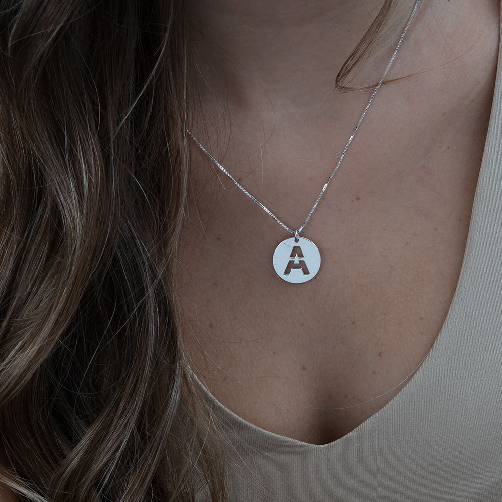 Initial Disc Necklace