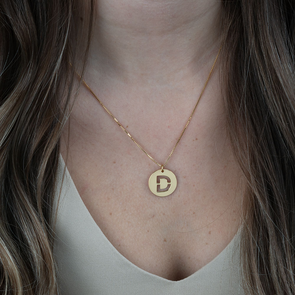 Initial Disc Necklace