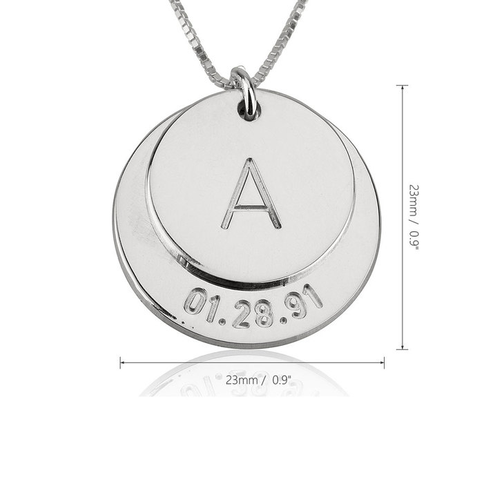 Engraved Initial & Date Necklace information