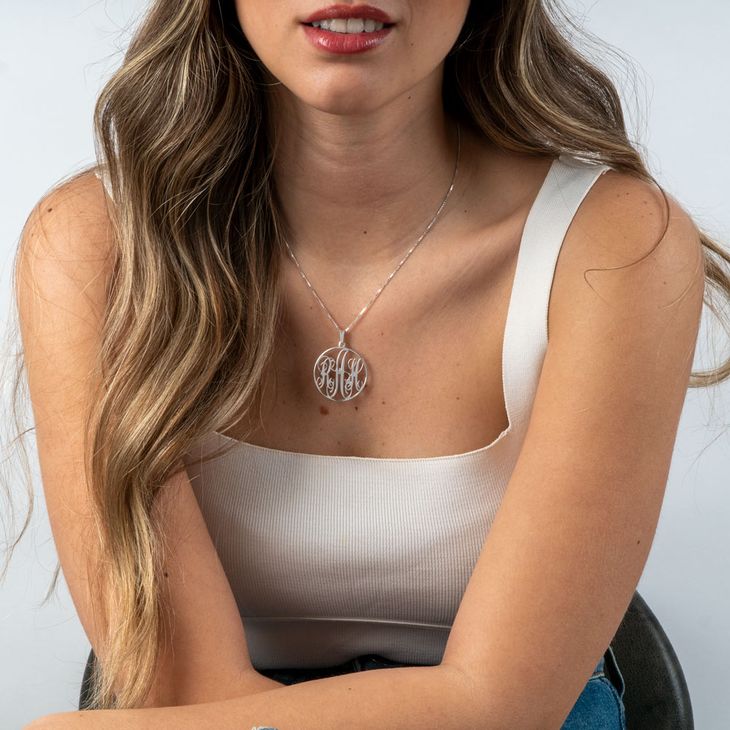 Circle Monogram Necklace information