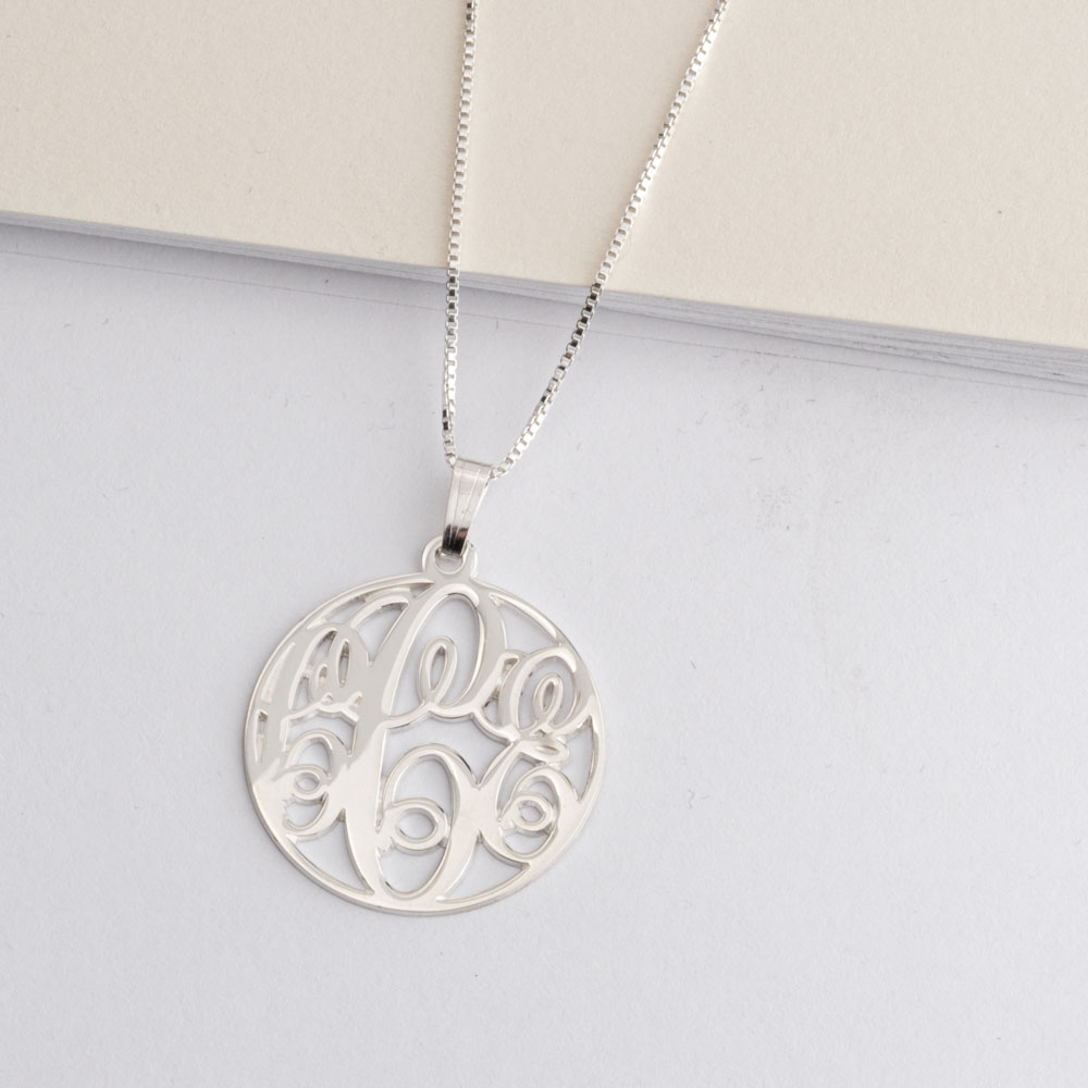 Circle Monogram Necklace