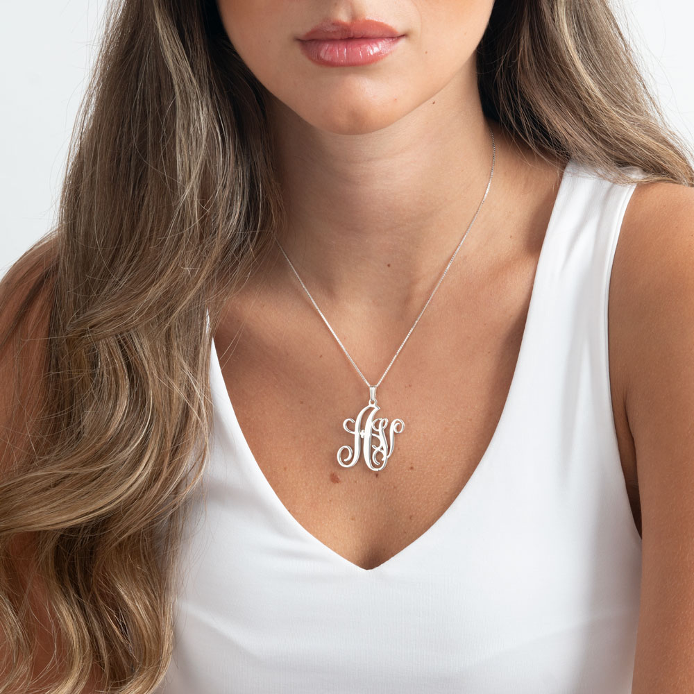 Two Letter Monogram Necklace
