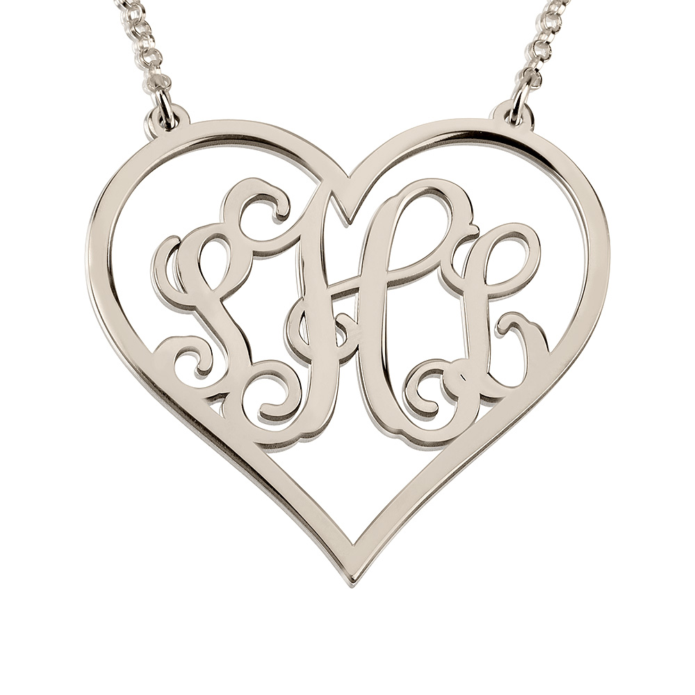 Monogram Heart Necklace