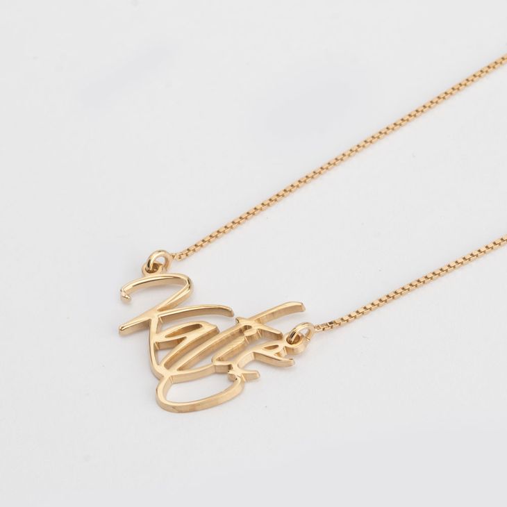 Script Name Necklace information