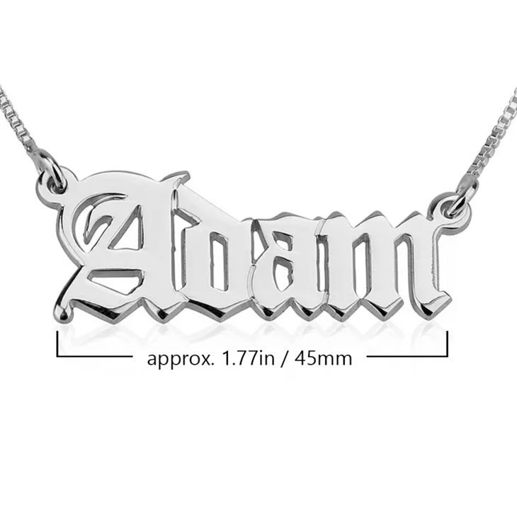 Old English Name Necklace information