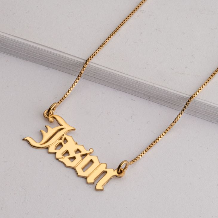 Old English Name Necklace information