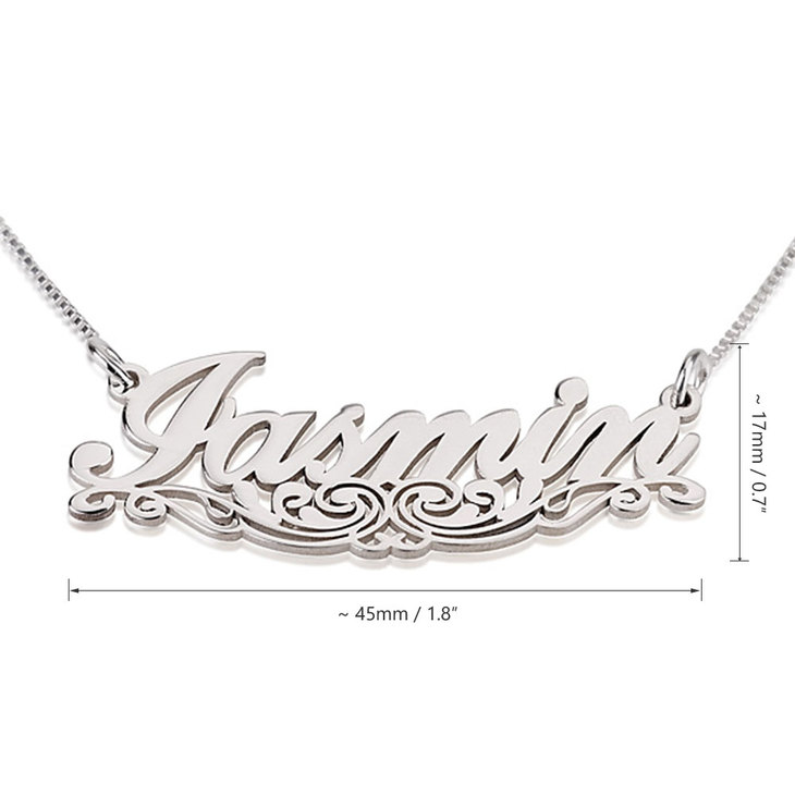 Underlined Unique Name Necklace information