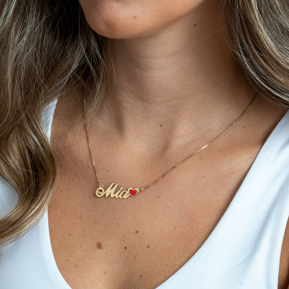 Name Necklace with Coloured Symbols
