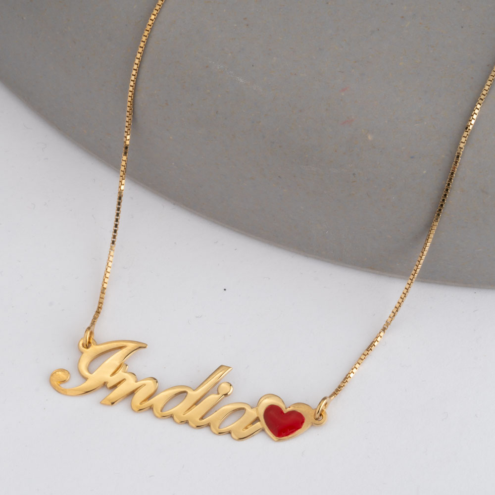 Name Necklace with Coloured Symbols