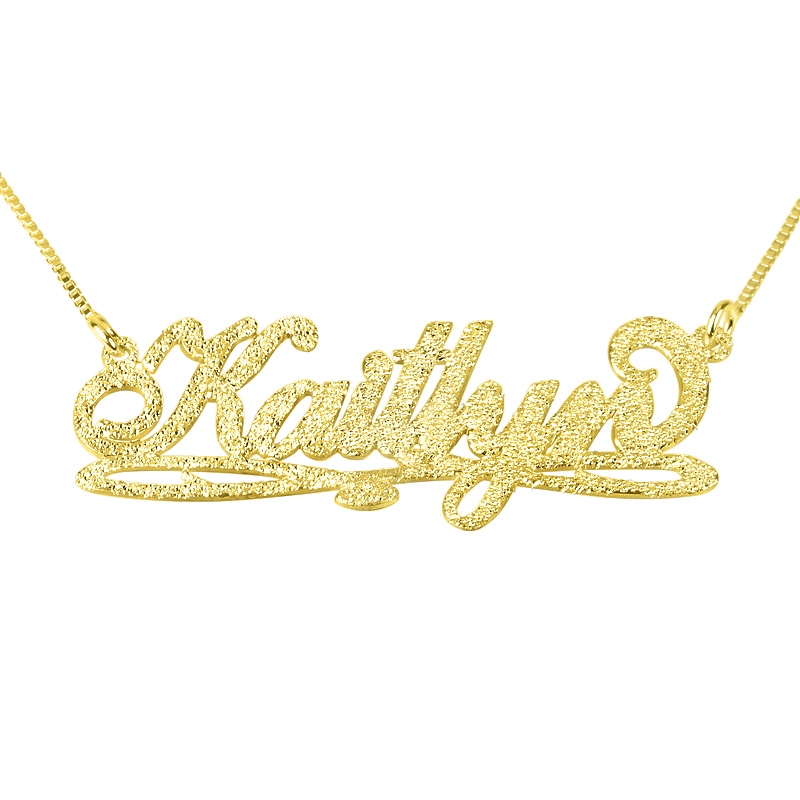 Underlined Sparkling Name Necklace