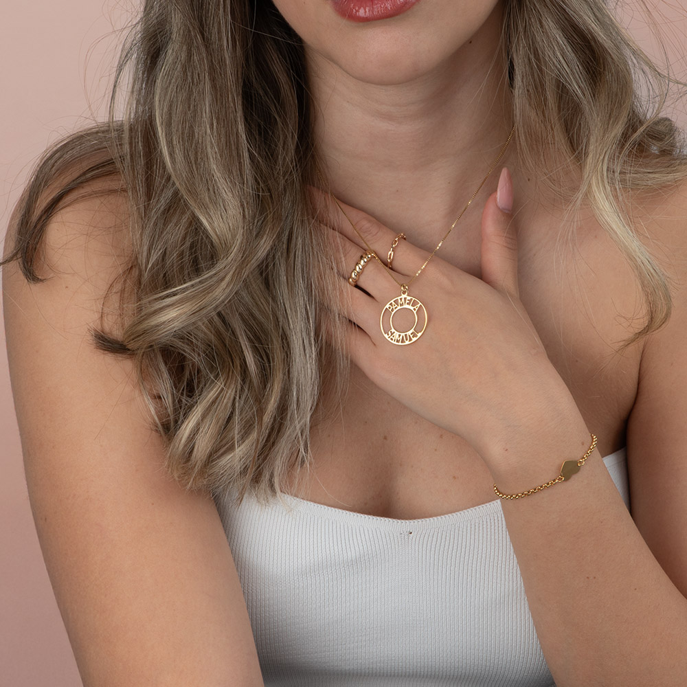 Circle Two Name Necklace