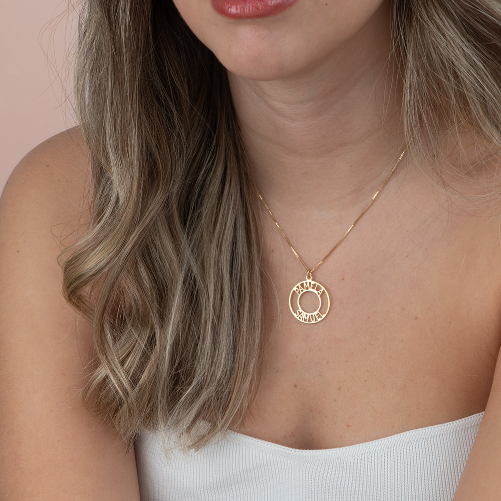 Circle Two Name Necklace