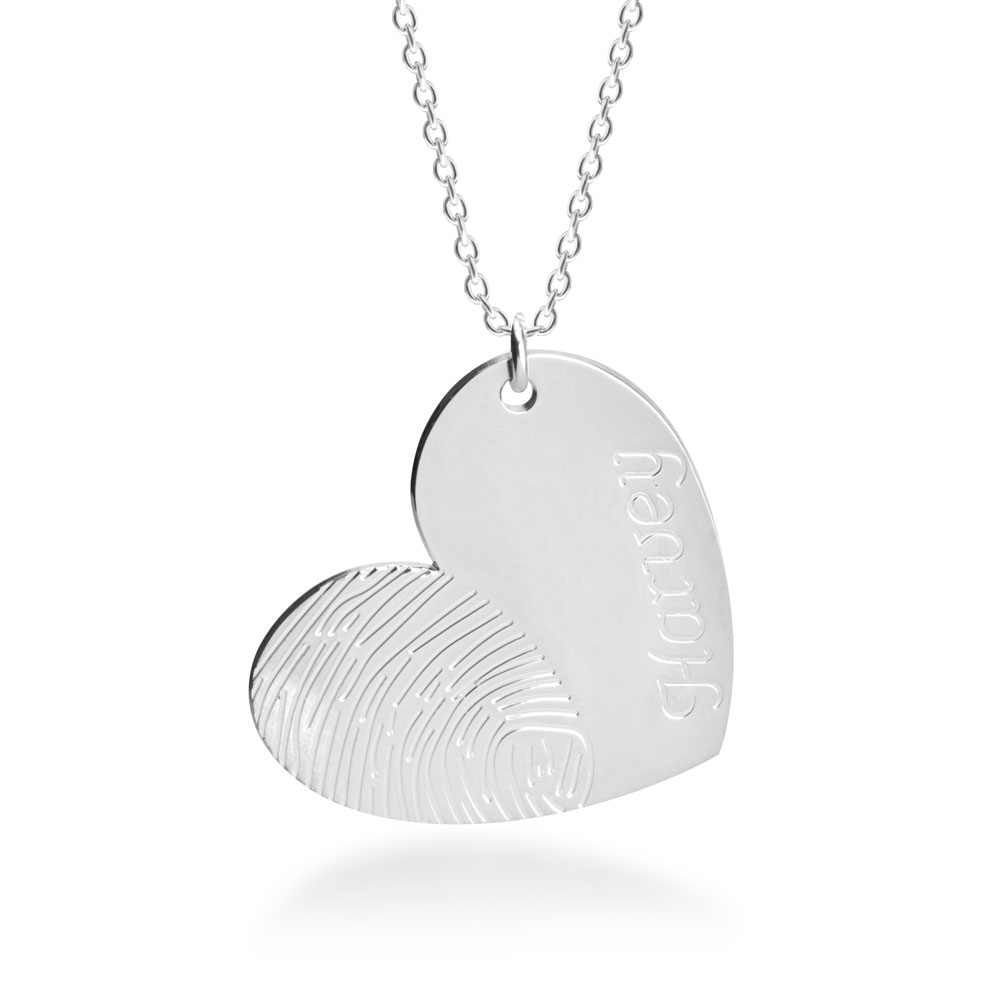 Fingerprint Heart Necklace
