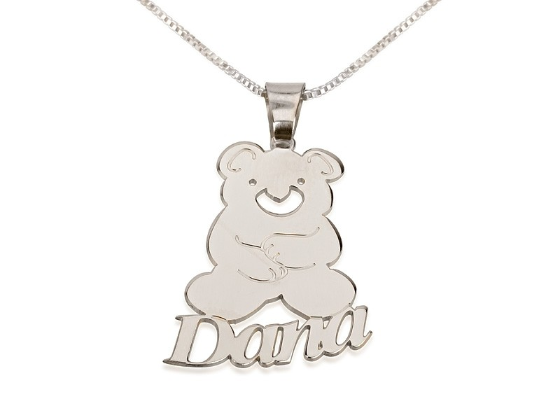 Teddy Bear Pendant with Name