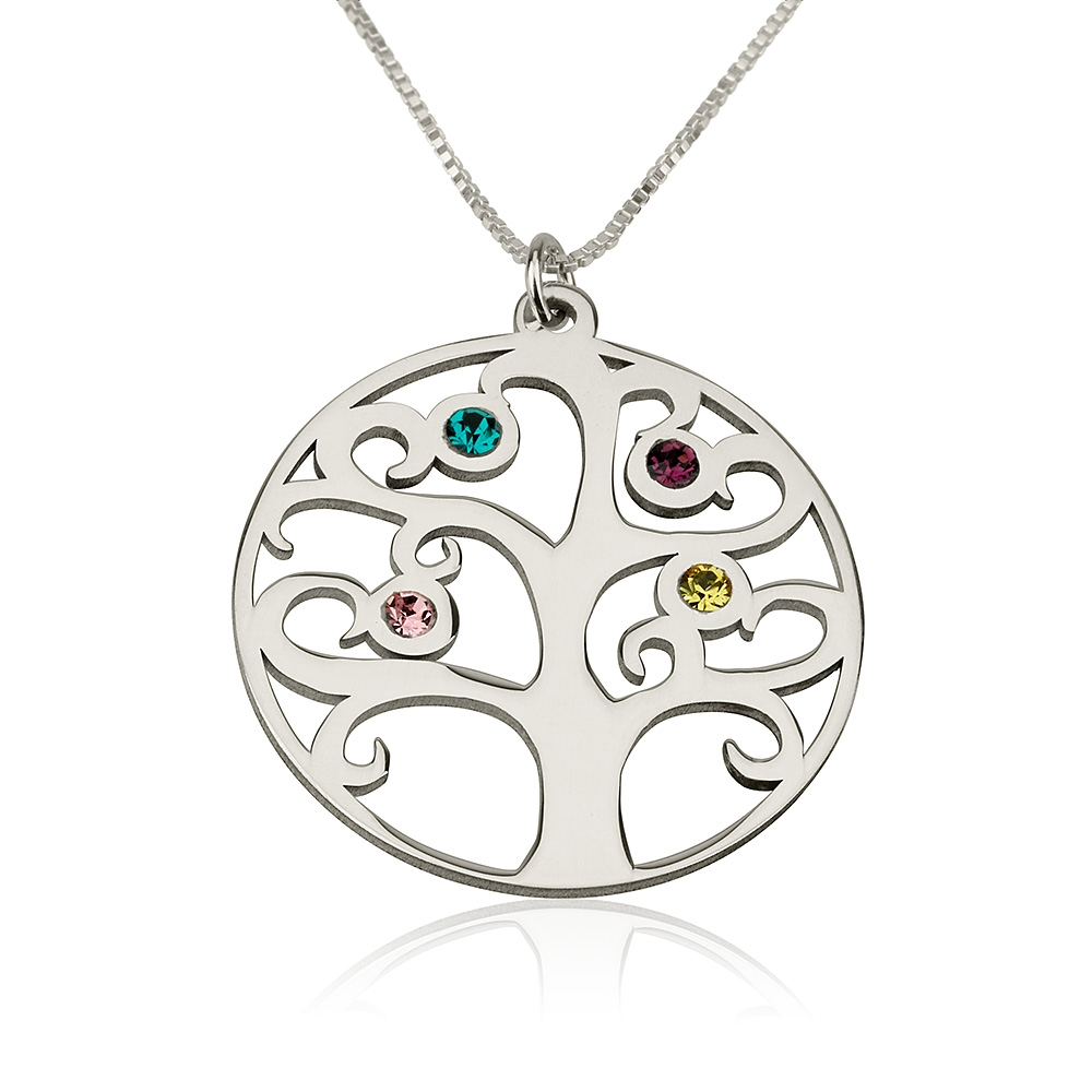 Family Tree Birthstone Necklace
