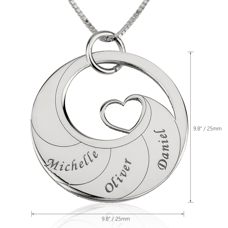 Mother Necklace With Engraved Names information