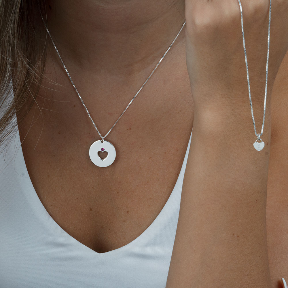 Birthstone Mother Daughter Necklace Set