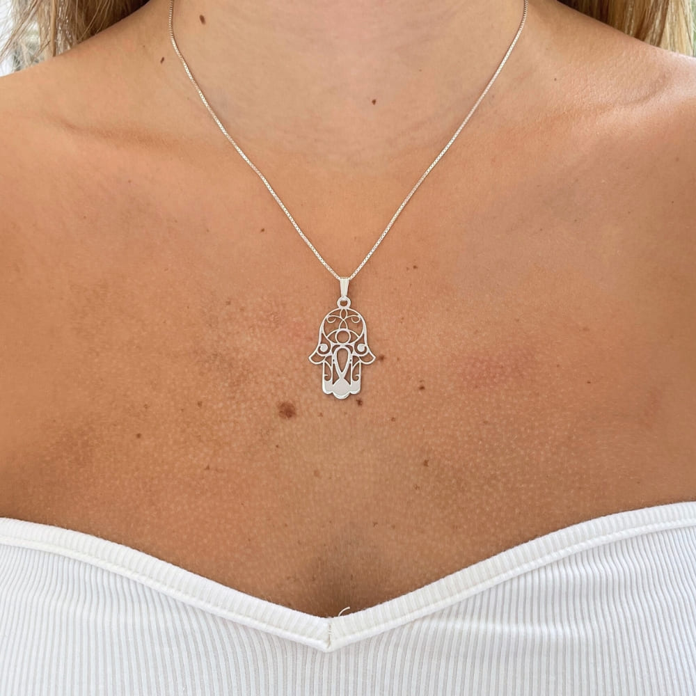 Hamsa Necklace - Hamsa Hand Necklace