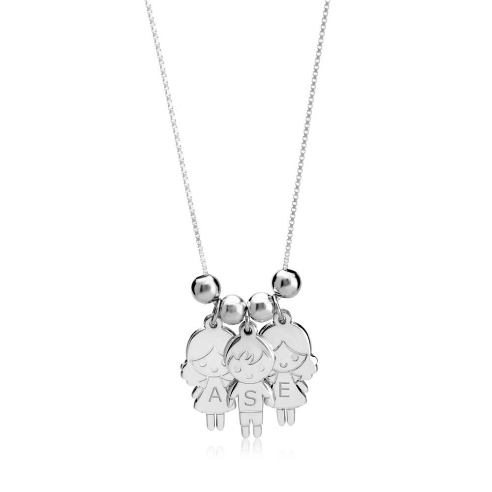 Mother Necklace with Boy & Girls Charms