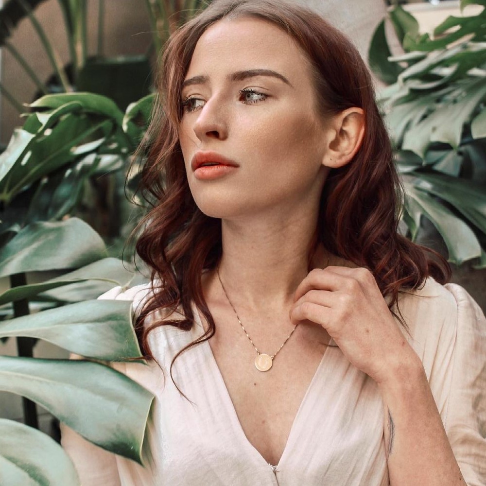 Cubic Zirconia Initial Pendant Necklace 