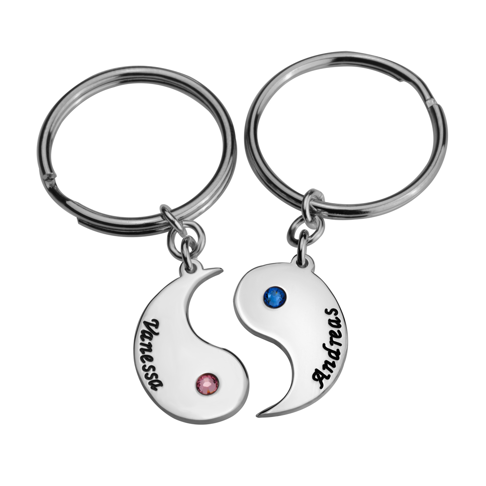 Personalised Yin Yang Keychain
