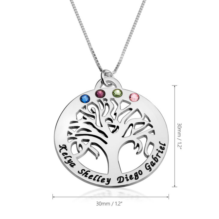 Birthstone Tree Necklace information