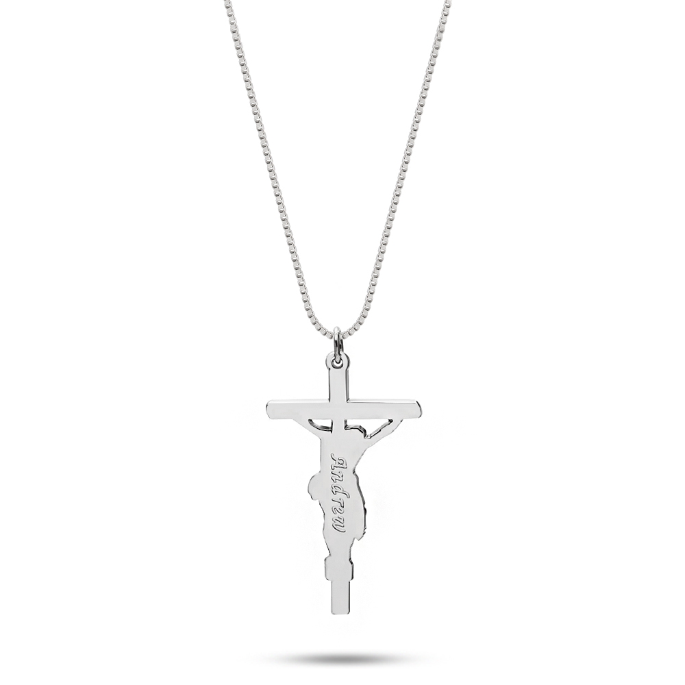 Personalised Jesus Cross Necklace