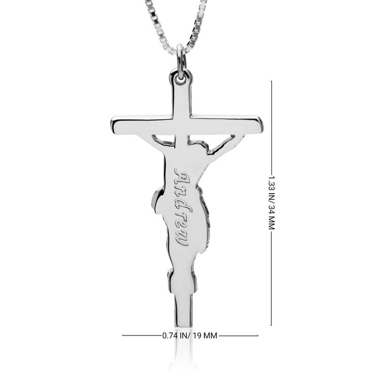 Personalised Jesus Cross Necklace information